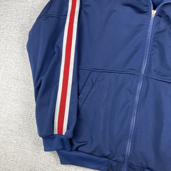 Vintage 90's Y2K Nike Men's Navy Blue/ Red Striped Track Jacket Size Large - Picture 6 of 16